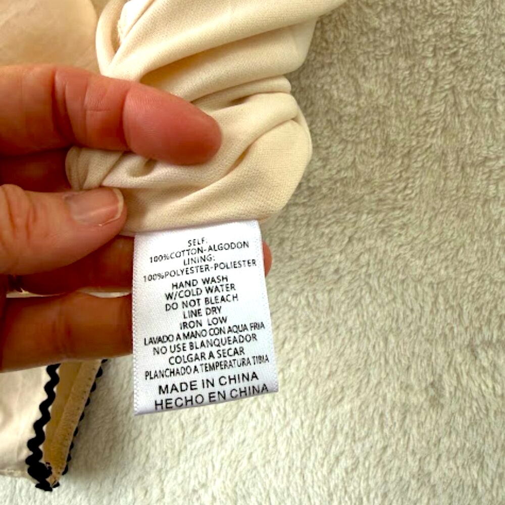 NWT Listicle Vintage Inspired Cream Blouse Size L Square Neck Cottagecore Top - Picture 16 of 16